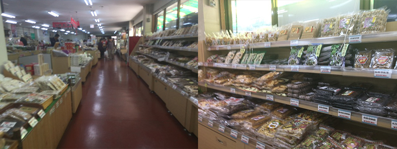 信州新町の道の駅では、もちろん地物の食材も購入できます