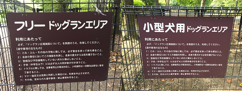 公園にはドッグランがあります
