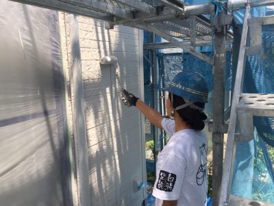 長野市内で断熱塗料ガイナの外壁塗装を行っています Before 写真