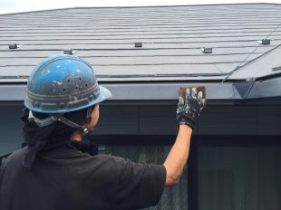 長野市の断熱塗装ガイナの外壁塗装~雨樋の塗装~ Before 写真