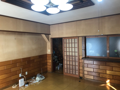 長野市篠ノ井でリビングの内装塗装を行いました 写真