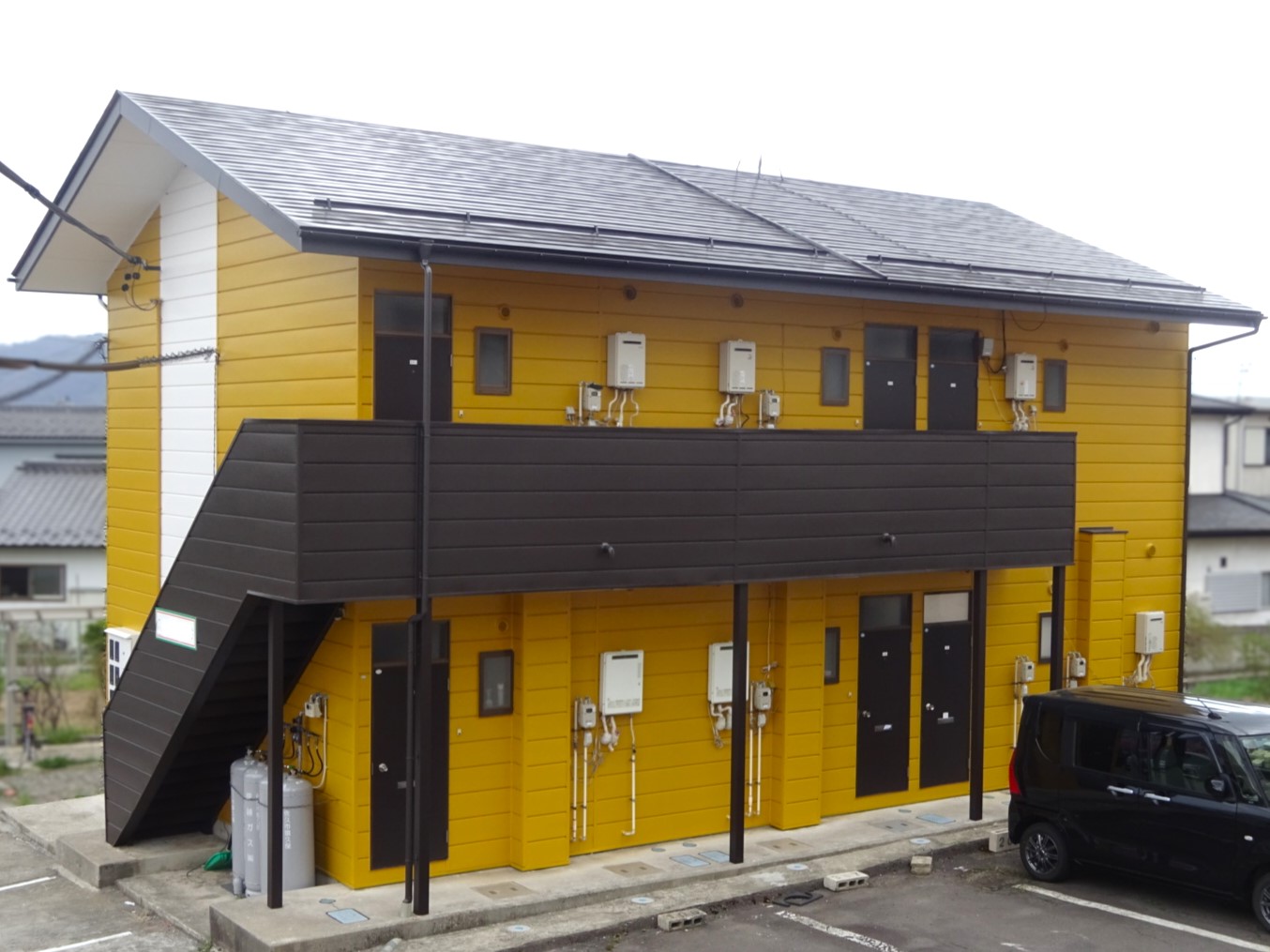 上田市上田　アパート　屋根・外壁塗装工事 写真