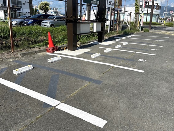 長野市高田　駐車場ライン引き工事 写真