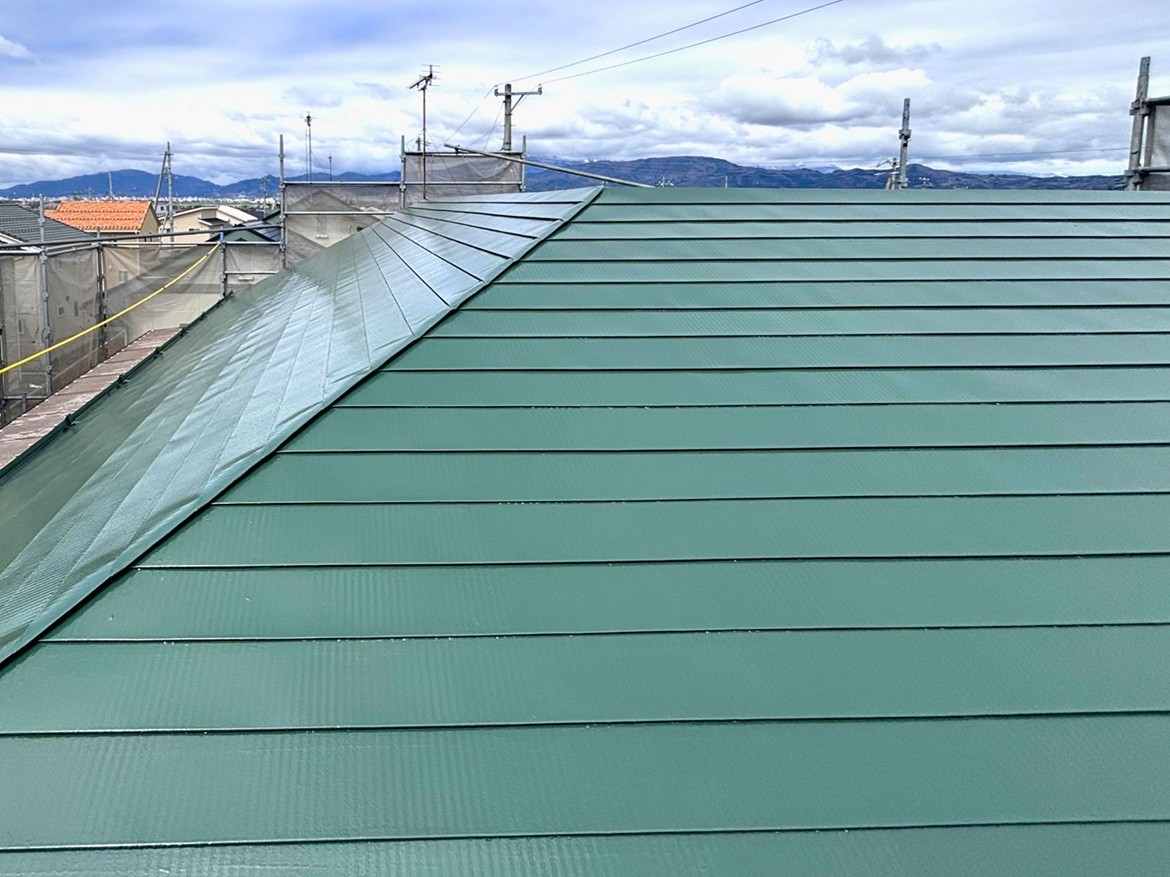 須坂市塩川 K様邸 屋根塗装工事 写真