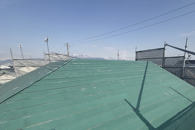 須坂市塩川　K様邸　屋根塗装工事 写真