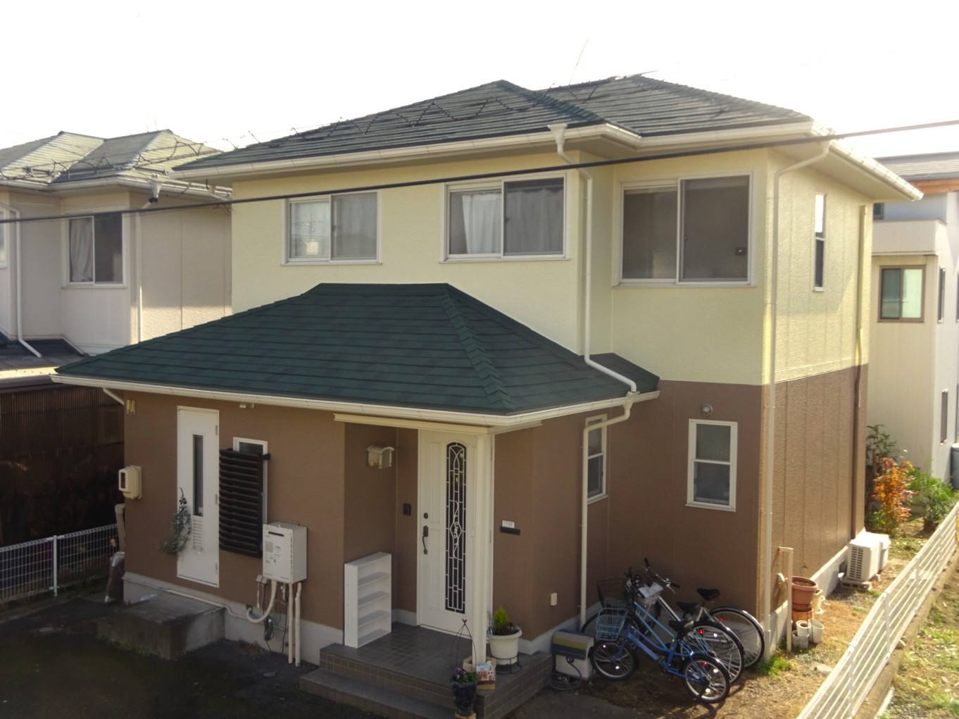 長野市高田　賃貸住宅　屋根カバー工法と外壁塗装工事 写真