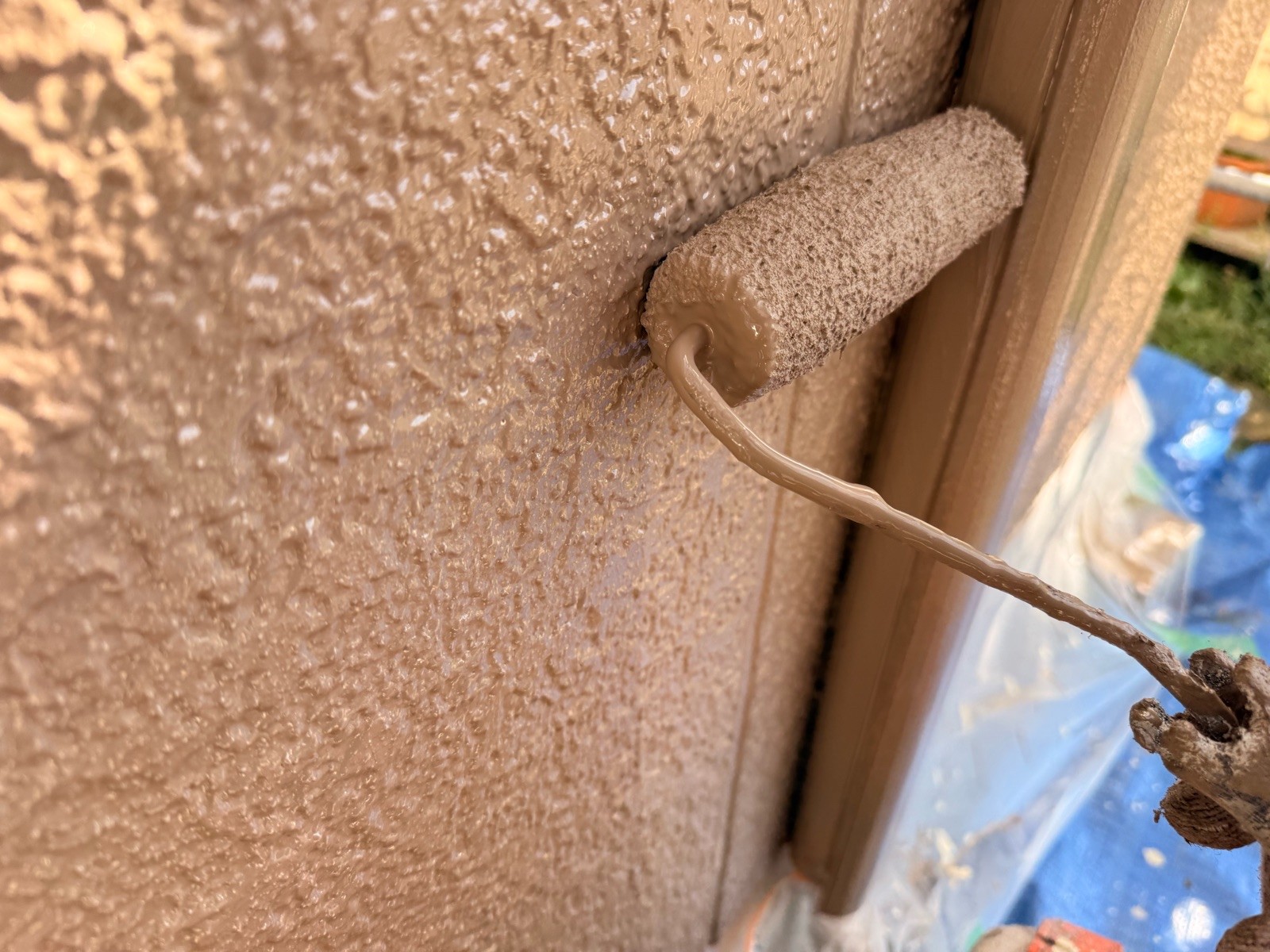 外壁上塗り 1階部分