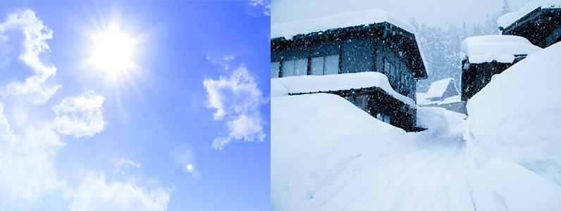 紫外線や雪