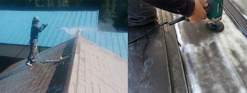 屋根塗装状況
