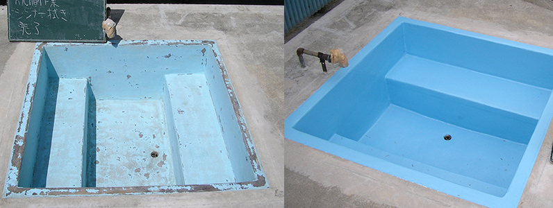 プール水洗い場