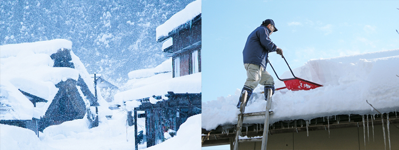 雪おろしのようす